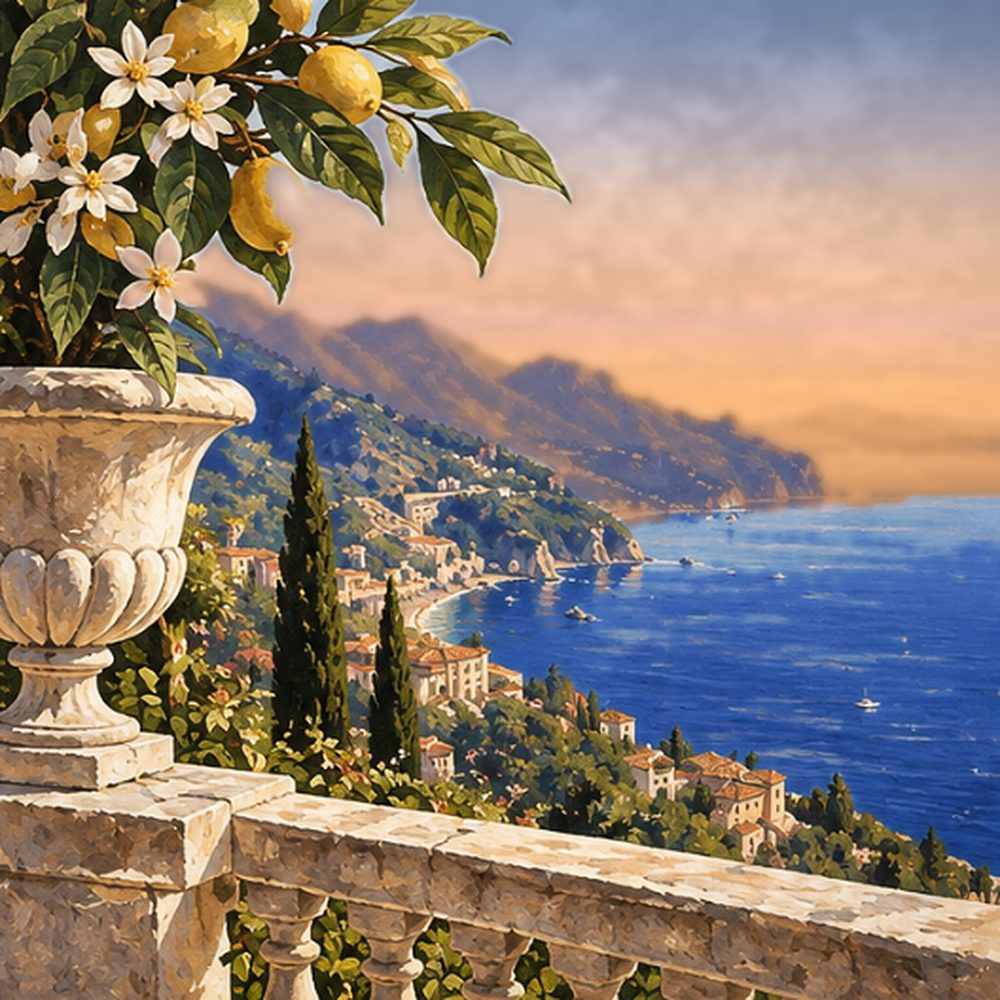 Painting for The Long Way Home, Ravello, Italy